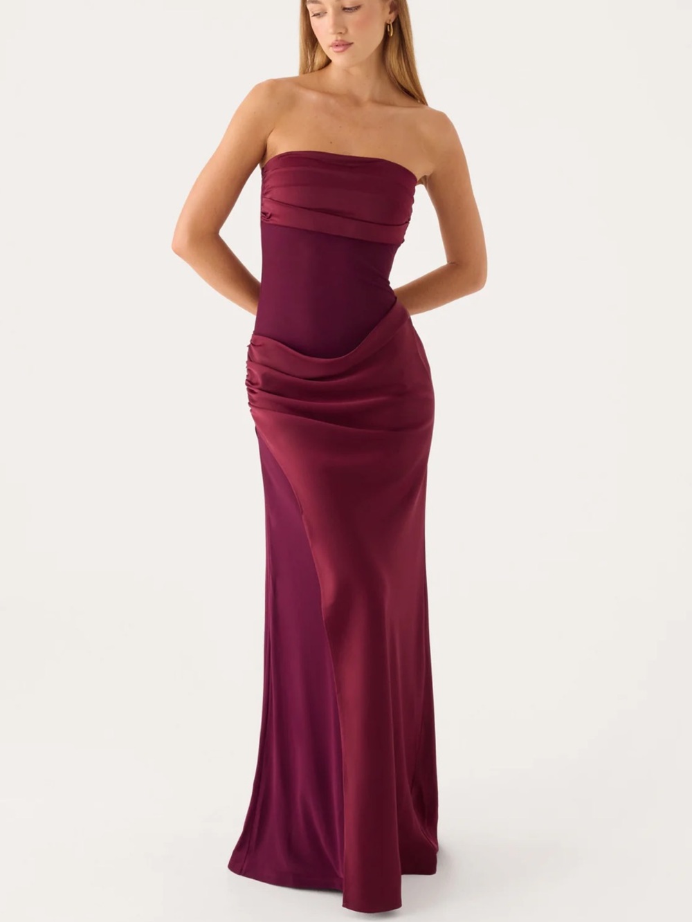 Peppermayo Strapless Plum Maxi Dress - Picture 5 of 15
